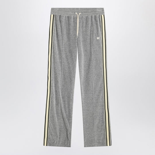 Grey Jogging Trousers In Chenille With Triomphe Logo