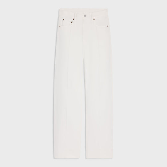 Boyfriend Jeans 001 In Heavy Cotton Twill White