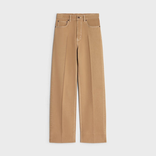 Boyfriend Jeans 002 In Beige Cotton Denim