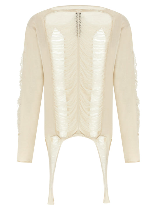 Ls Top Sweaters And Cardigans White