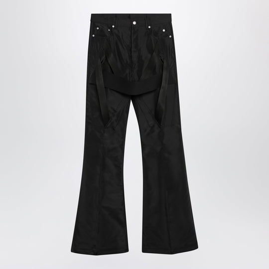Black Megastrapped Bolans Jeans In Nylon Canvas