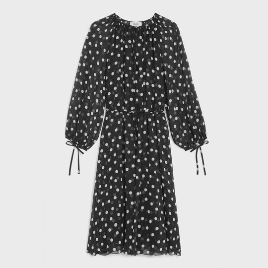 Folk Dress In Silk Georgette