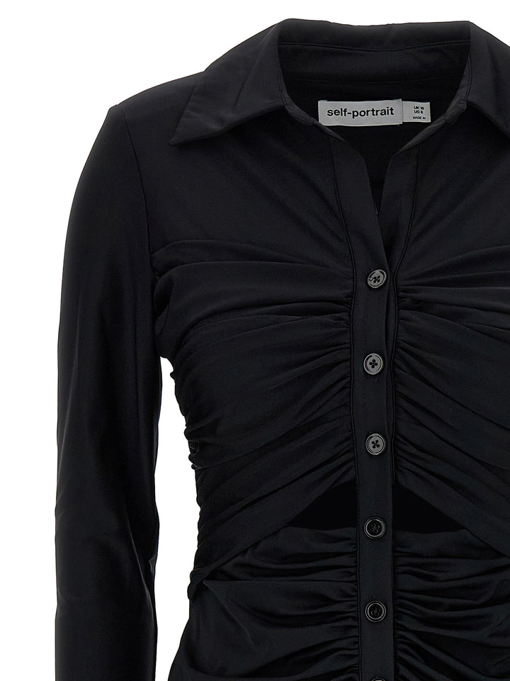 Self Portrait Black Jersey Cut Out Midi Dresses - Black | 8b8cc49a918b538a67d973ac915481d2ff7c66a7