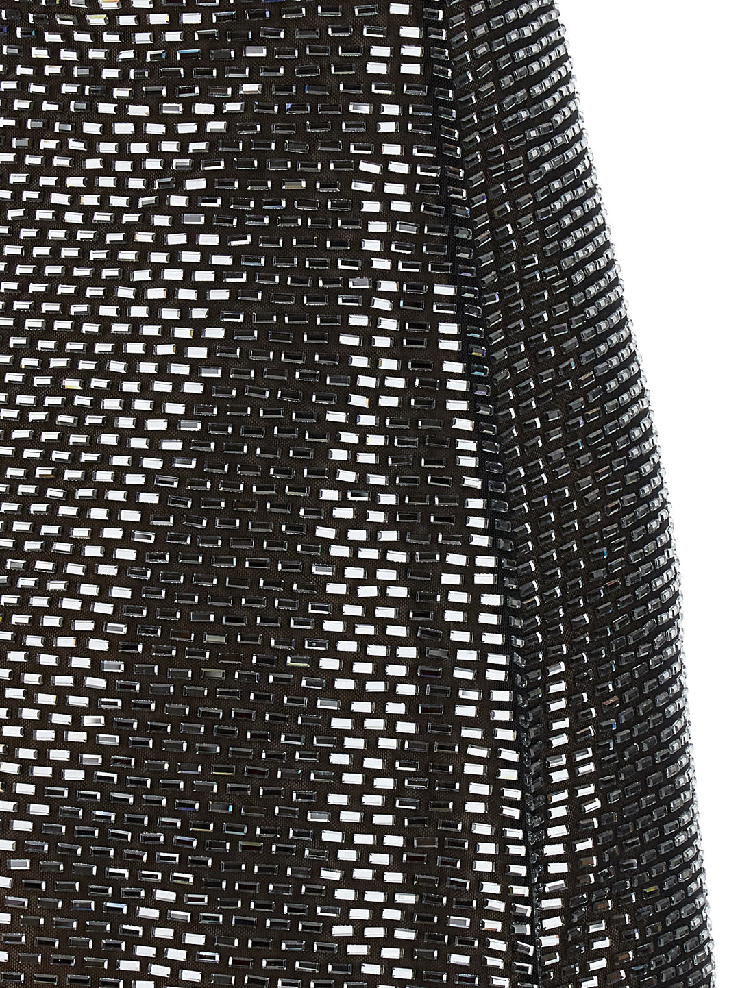 Self Portrait Gunmetal Rhinestone Mesh Mini Dresses - Gray | 7be7c73498f1845a57f5c0f320a0bd77cf959da9