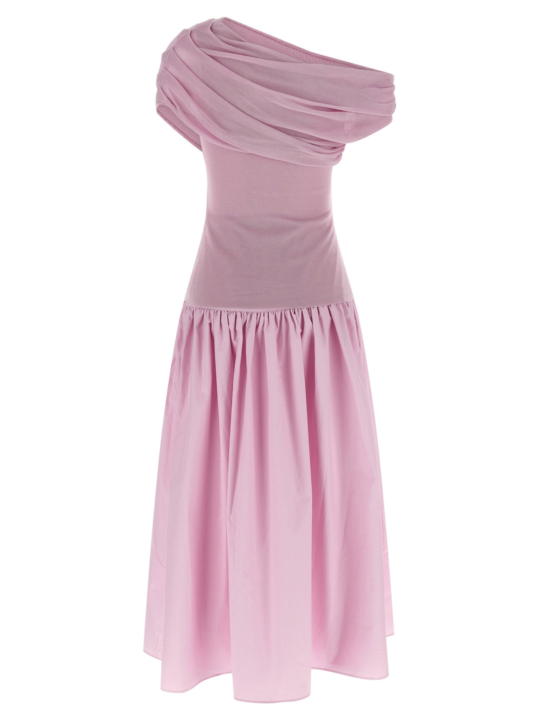 Self Portrait Pink Cotton Draped Knit Midi Skirts - Pink | ca7f740c741f45a69291e3b4d8fcbf3d717d76f1