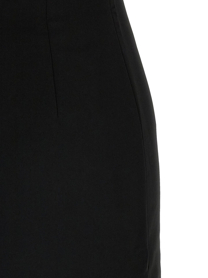 Self Portrait Black Crêpe Flower Maxi Skirts - White/Black | e70c7652dde6f4144c4658fbaeea9ac788d68ffd