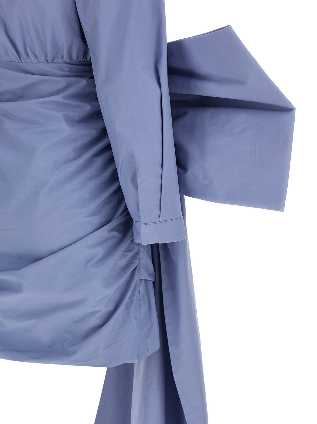 Self Portrait Blue Cotton Tie Side Mini Skirts - Light Blue | 740e8ccb3274ced3ba01446ede950da8ead15d80