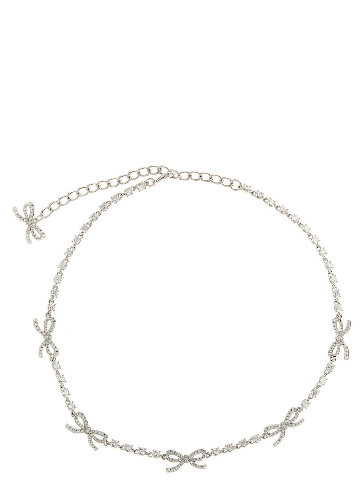 Self Portrait Crystal Bow Jewelry - Silver | 99bc8eb9d6a513010c9991990be33736ec8ae394