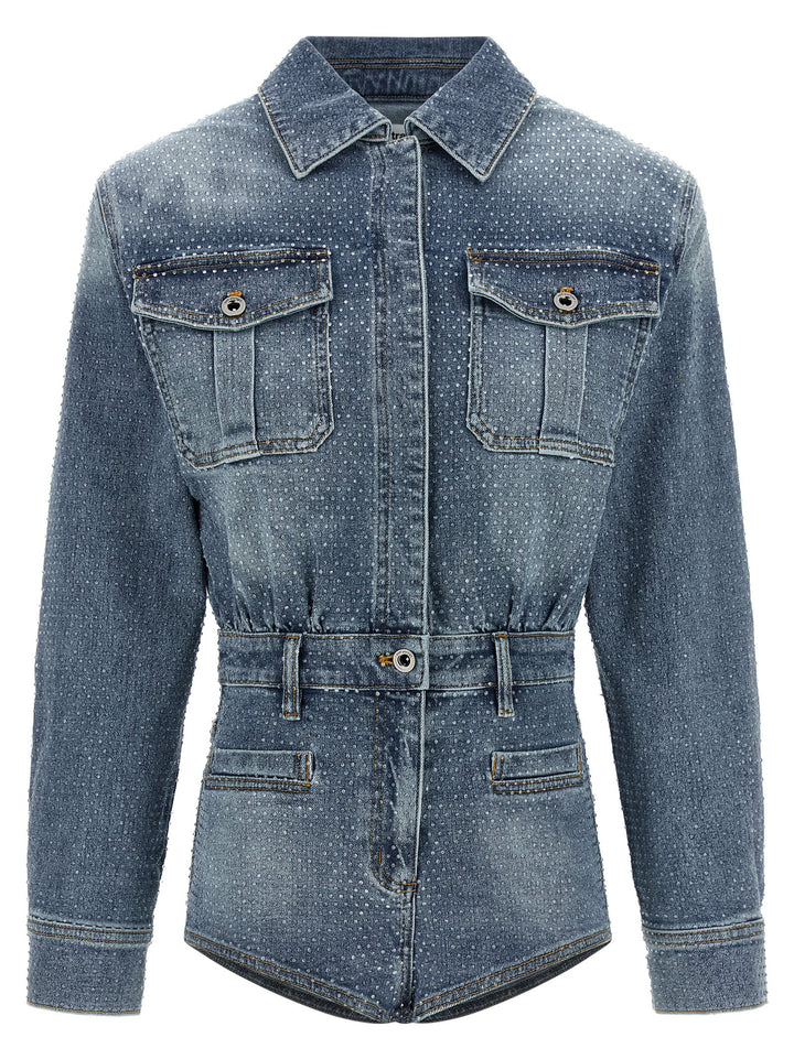 Self Portrait Rhinestone Denim Jewelry - Blue | c9e7801282598f7f9cdcceb3734d17a58493f1f4