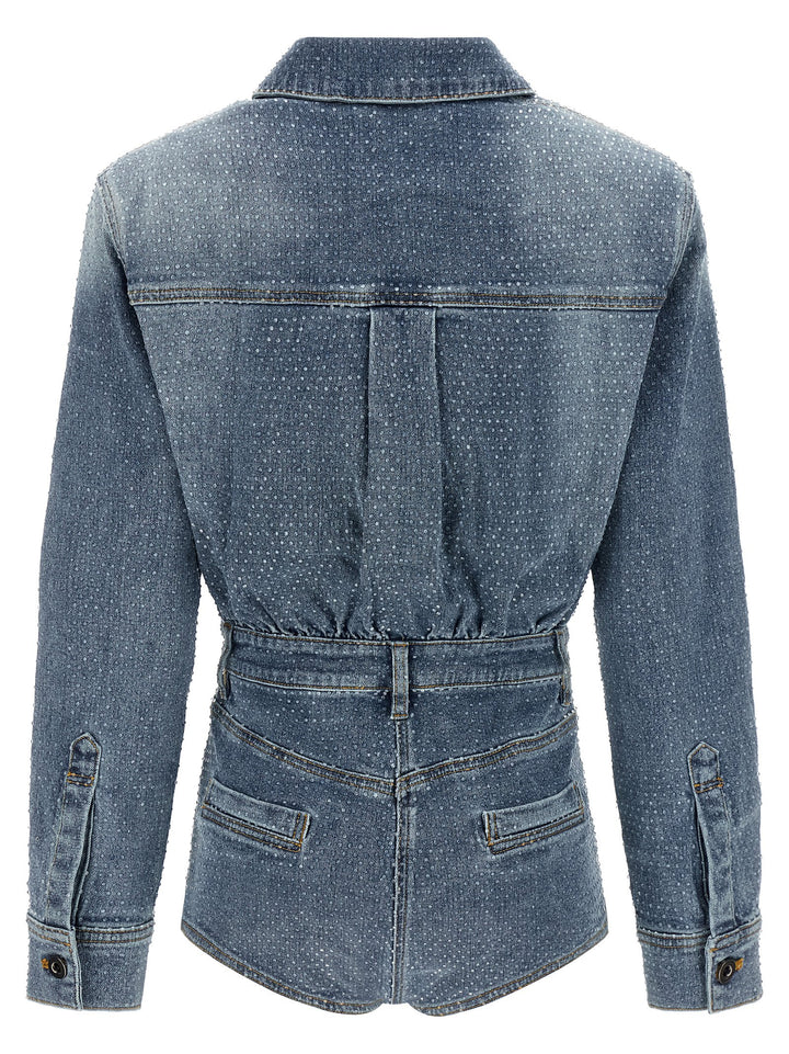 Self Portrait Rhinestone Denim Jewelry - Blue | 10c8015917a36bfad0ab047dbfa350dfbce87be3