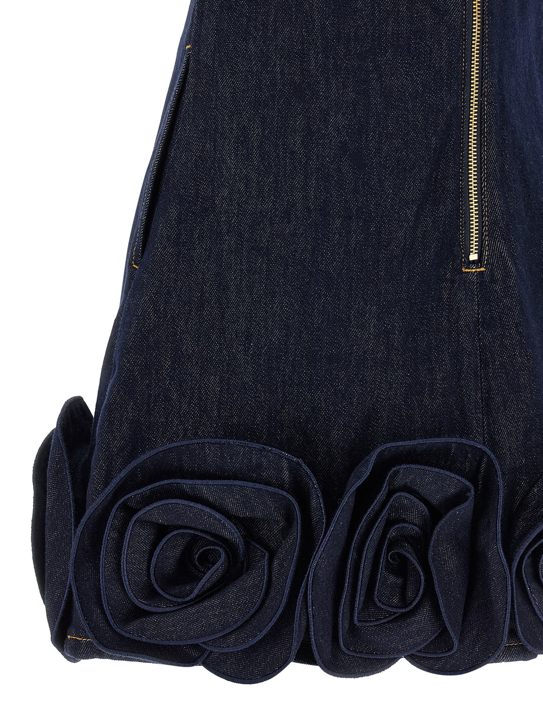 Self Portrait Indigo Denim 3d Flower Mini Dresses - Blue | 1e186f03aa663246552fd33fd901f4d9a2335cad
