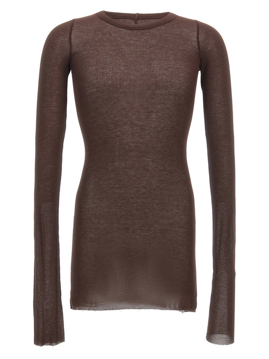 Rib T-Shirt Brown