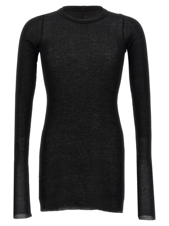 Rib Ls T T-Shirt Black