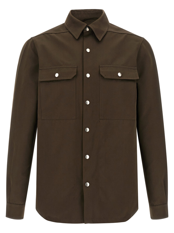 Rick Owens Outershirt Shirt and Blouse - Brown | 9058e7733f666fd447c1715ef01131417702a949
