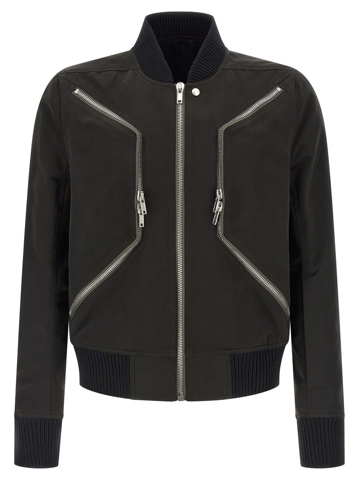 Rick Owens Heizer Flight Puffer Jackets - Black | d964b4824a2cb6f2f5cfab08c140c40cdb7fa85e