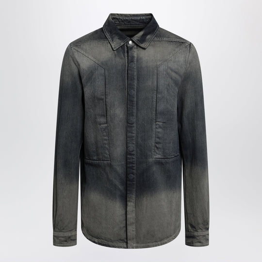 Fogpocket Shirt In Grey Degradé Denim