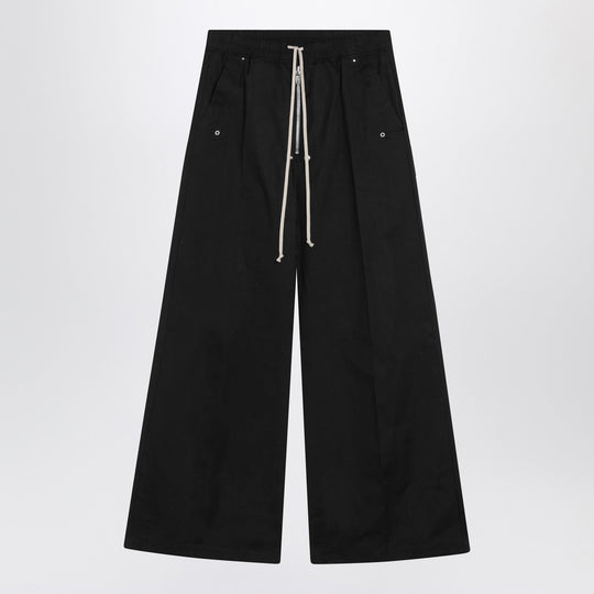 Black Wide Bela Cotton Trousers