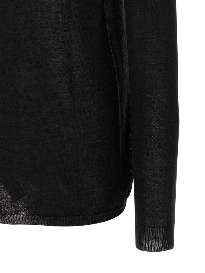 Rick Owens Biker Level Sweaters and Cardigans - Black | 2e7721a26a0ea90d50f58b2a01da25160335acad