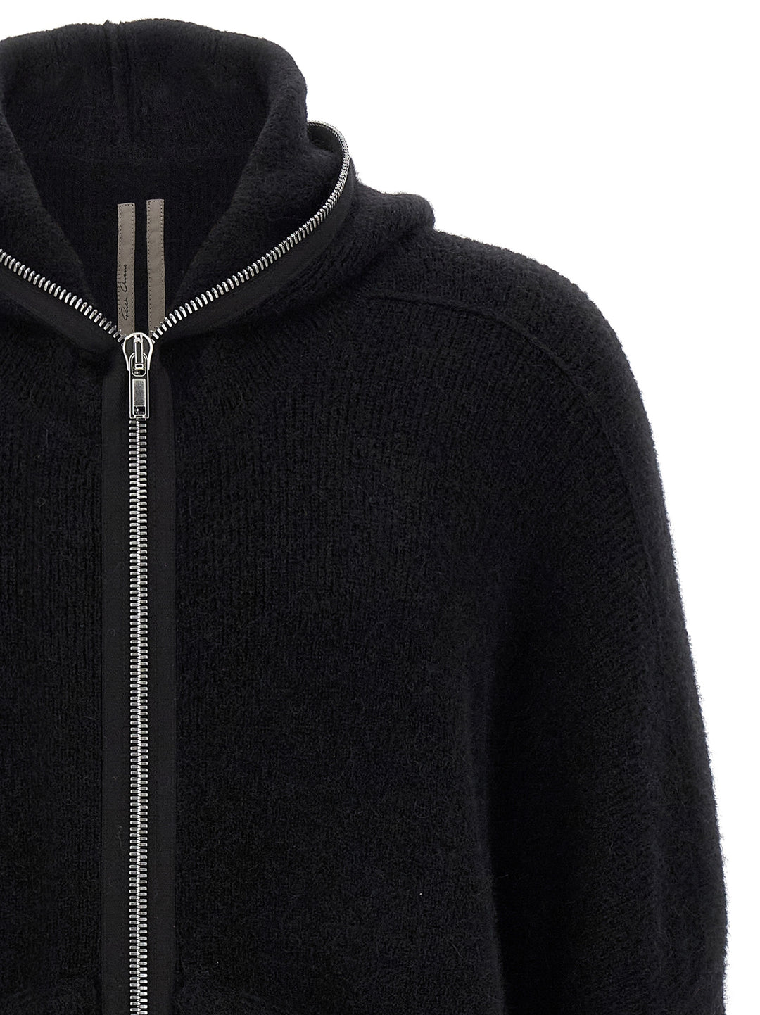 Rick Owens Hooded Wool Cardigan Sweaters and Cardigans - Black | 478794e60e73e24ac8abd3e3e3b81a83541e9790