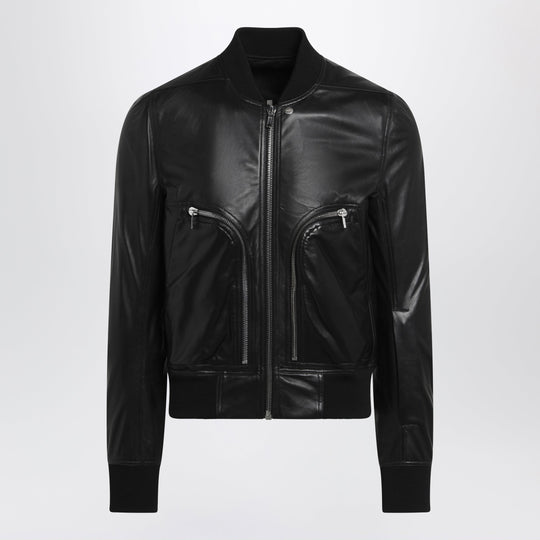 Black Bauhaus Flight Leather Jacket