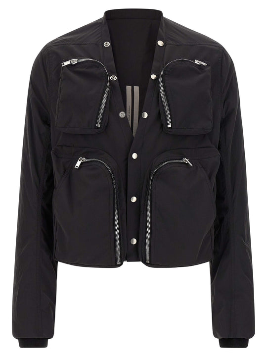 Cargo Puffer Jackets Black