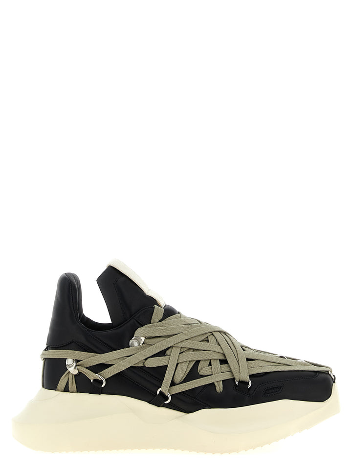 Rick Owens Megalace Geth Runner Sneakers - Black | 2044133be10639bacf053d87887049f2265fe8ad