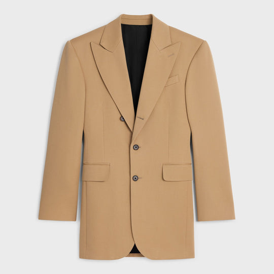 Colonne Jacket In Diagonal Wool Caramel