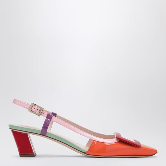 Belle Vivier Multicolour Patent Leather Slingback