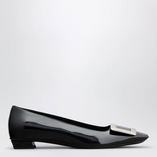 Belle Vivier Black Patent Leather Ballet Flats