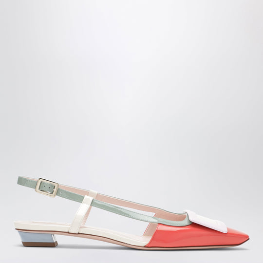 Multicolour Belle Vivier Slingback Ballerinas In Patent Leather