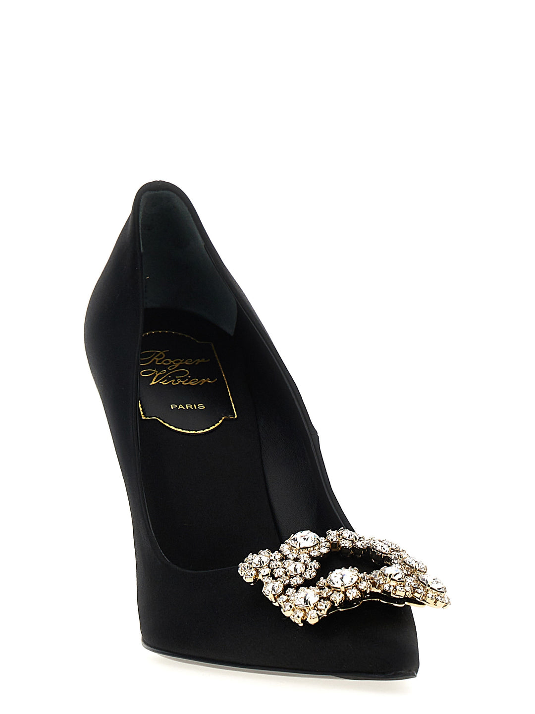 Roger Vivier Flower Strass Pumps - Black | f8073d2b1884790dba78b873ebbfdd63205d3d8e