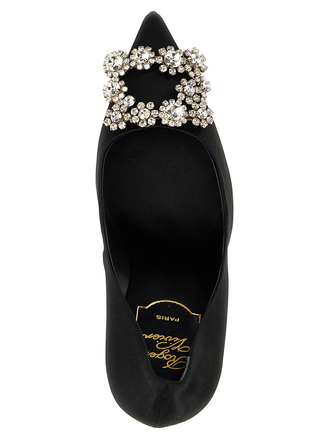 Roger Vivier Flower Strass Pumps - Black | 04df4fb1734b72ee3dd2d18318e7db29e8d3efa6