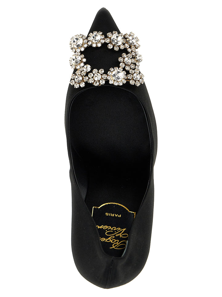 Roger Vivier Flower Strass Pumps - Black | 04df4fb1734b72ee3dd2d18318e7db29e8d3efa6