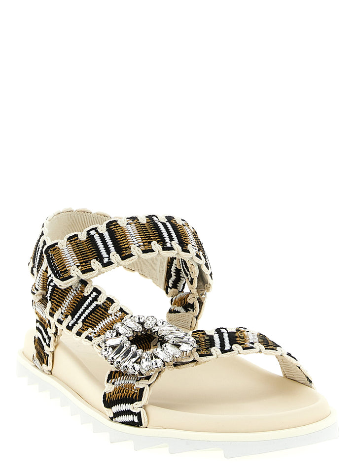 Roger Vivier Slidy Viv Sandals - Multicolor | fbe0772e8fdd55de5b5b1c6d3b0328b832cdcd8b