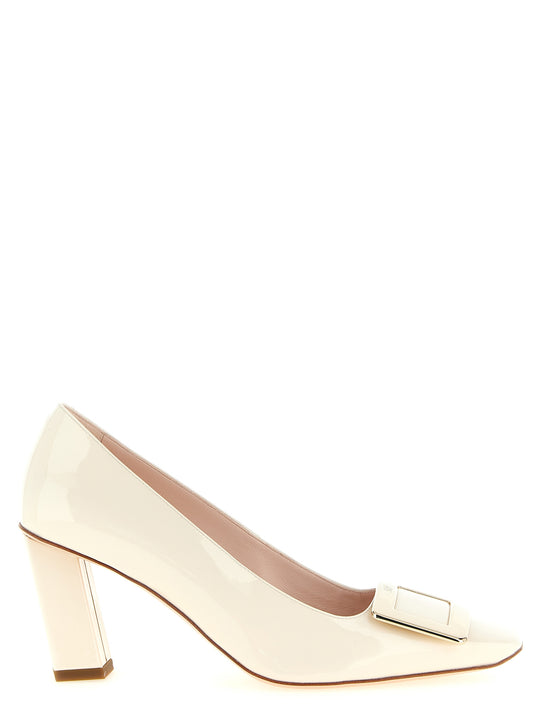 Belle Vivier Pumps White