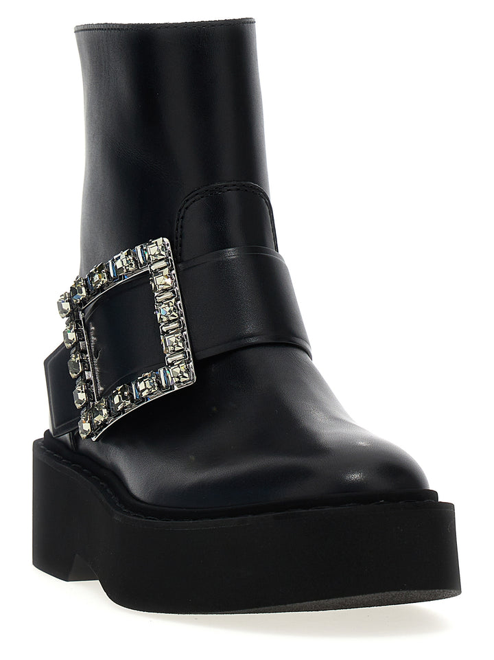 Roger Vivier Viv Rangers Boots and Ankle Boots - Black | 919257850917ee3ce78122f68fe5b50a63ca9b36