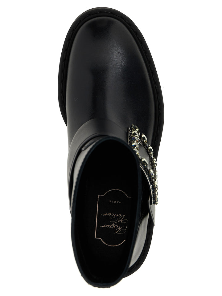 Roger Vivier Viv Rangers Boots and Ankle Boots - Black | 19d250f333e1fd441a2dbda8a031f80f81b1f01c