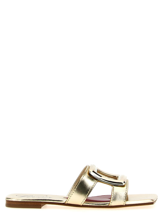 New Metal Buckle Sandals Gold