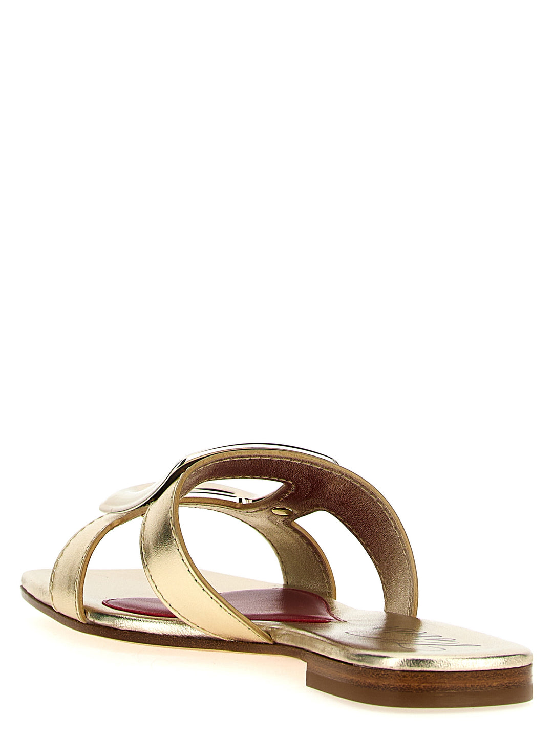 Roger Vivier New Metal Buckle Sandals - Gold | c1a1a72d77449294f307decbc5164ad531b1ca65