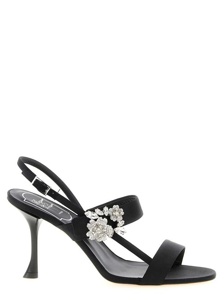 Roger Vivier Mini Bouquet Sandals - Black | 8b12cd53908da12868a9885704392ec609ac53ec
