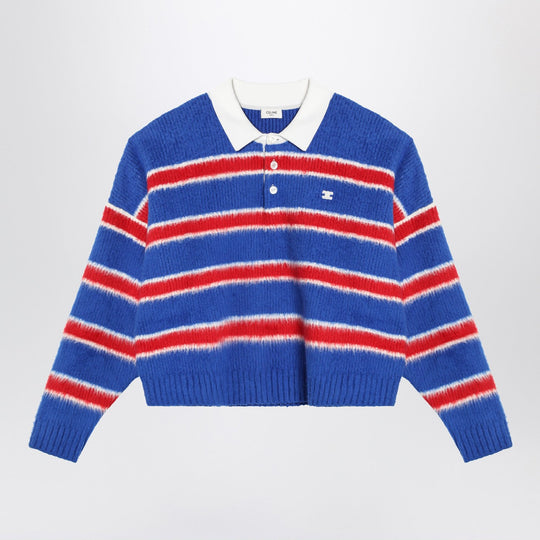 Blue/Red Striped Sweater In Cotton Blend