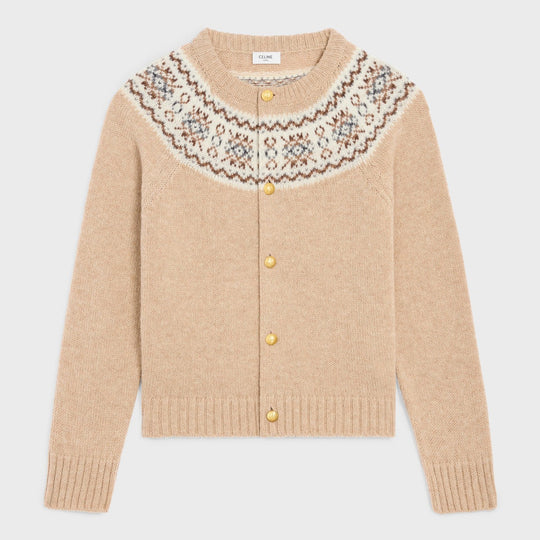 Cardigan In Triomphe Fair Isle Wool