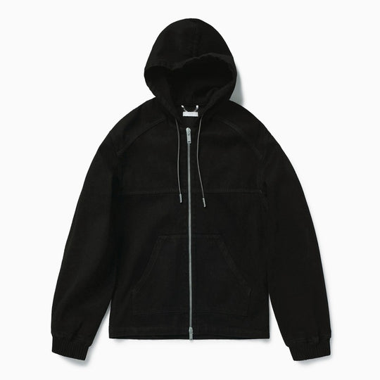 Black Denim Zip Hoodie