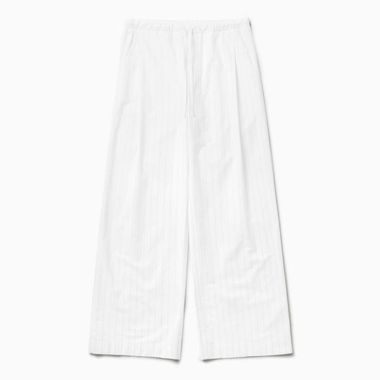 White Striped Boxy Pants
