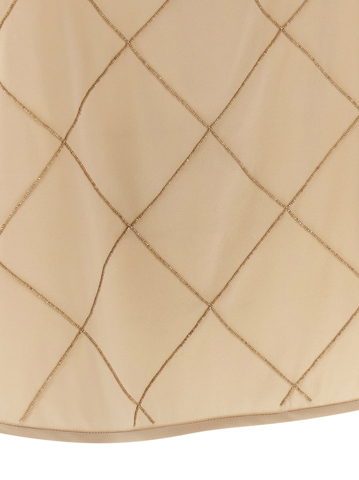 Peserico Silk Top Tops - Beige | 47694145ddc1580cb13c7ebff8254383557c7396