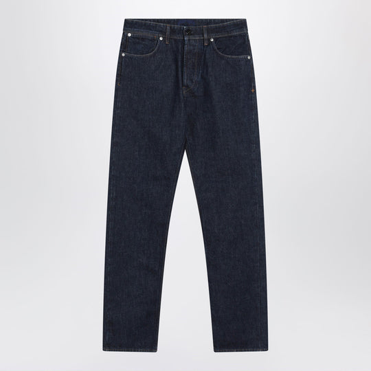 Regular Straight Jeans In Blue Rinsed Denim