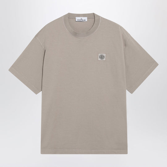 Desert-Colored T-Shirt With Compass Logo Patch