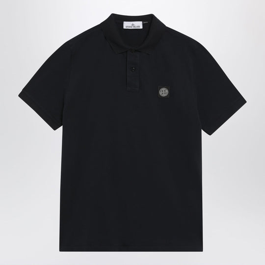 Navy Blue Polo With Compass Logo Patch
