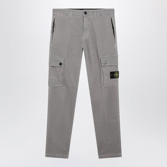 Grey Cotton Cargo Trousers