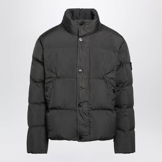 Quilted Compass Lead Grey Polyamide Jacket